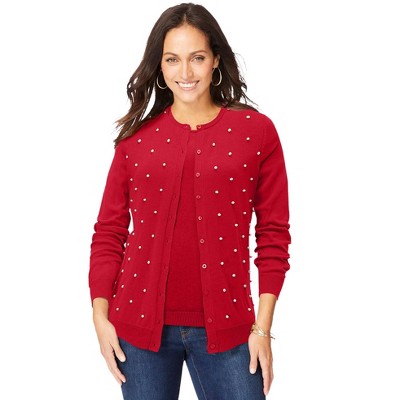 Jessica London Women's Plus Size Fine Gauge Cardigan