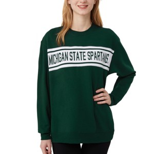 NCAA Michigan State Spartans Women's Crew Neck Varsity Fashion Top - 1 of 3