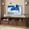 70 inch TV Stand for 80" TVs, Mid Century Modern Entertainment Center with Storage Drawer & Open Shelves - 3 of 4