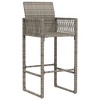 vidaXL Patio Bar Stools 2 pcs Gray Poly Rattan - 4 of 4