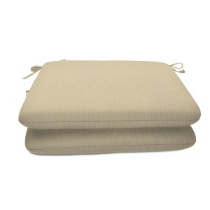 Casual Cushion Solid Sunbrella Fabric 2-Piece Indoor/Outdoor Seat Pad Cushion - 1 of 4