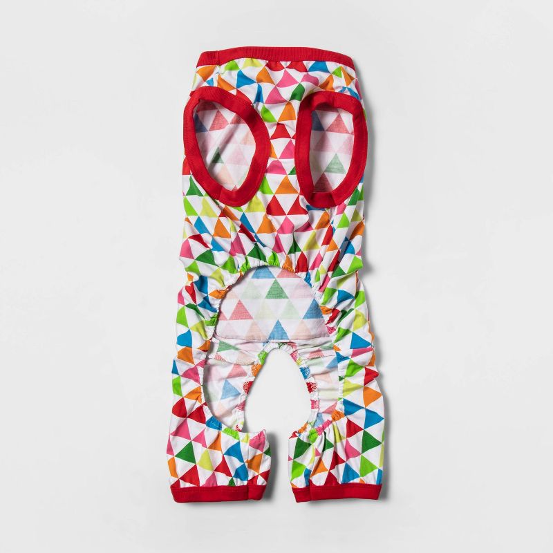 Colorful Triangle Print Dog and Cat Pajamas - Wondershop™, 3 of 12