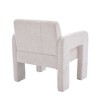 Gulches Modern Minimalist Accent Chair, Beige Chenille Upholstered Nordic Style Lounge Chair - 3 of 4