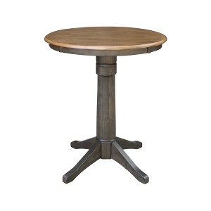 Stacy Round Top Pedestal Table Hickory Brown - International Concepts - 1 of 4