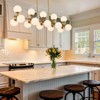 PAKOKULA 15-Light Gold Linear Sputnik Chandelier with Opal Glass Globe Shade - 3 of 4