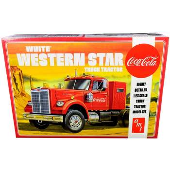 Skill 3 Model Kit White Western Star Semi Truck Tractor "Coca-Cola" 1/25 Scale Model by AMT