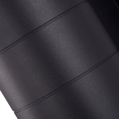 Matte Black Aluminum Cylinder Outdoor Wall Sconce