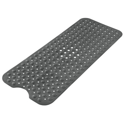 Non Slip Bathtub And Shower Mats 40x16 Extra Long Bath Tub Mat With Suction Cups & Drain Holes - Lux Decor Collection