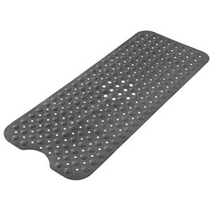 Non Slip Bathtub And Shower Mats 40x16 Extra Long Bath Tub Mat With Suction Cups & Drain Holes - Lux Decor Collection - 1 of 4