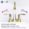 ChicFurnit Bathroom Sink Faucet Two Handle High Arc Swivel Spout with Pop up Drain for Bathroom, Gold, 14.37"*10.04"*2.6" - 4 of 4