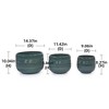 NAYSAYE Planter Set of 4 Ceramic Flowerpot Sleek Glossy Design for Indoor Outdoor Garden, Navy Blue, 14.38"*14.38"*10.04" - 3 of 4