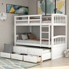 TiramisuBest Twin Bunk Bed with Drawers,Wardrobe,Storage Shelves and Hydraulic Bed,Gray - 2 of 4