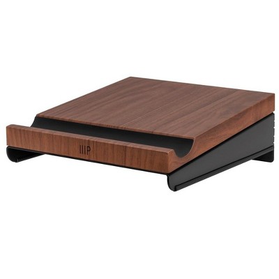 Compact Walnut and Black Wall-Mounted Bike Storage Rack
