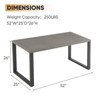 Buenhomino All-Weather Wood GrainTabletop Indoor/Outdoor Steel Patio Coffee Table - 4 of 4