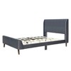 Full Size Upholstered Platform Bed with Headboard - 3 of 4