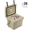 Tangkula 16Quart Ice Chest High Performance Insulated Cooler Portable Design Khaki - 3 of 4