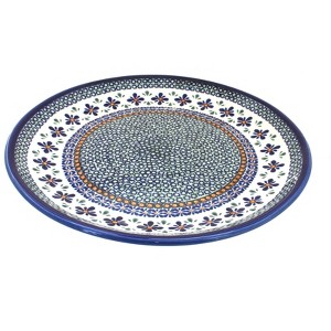 Blue Rose Polish Pottery 1378 Zaklady Large Round Serving Platter - 1 of 1