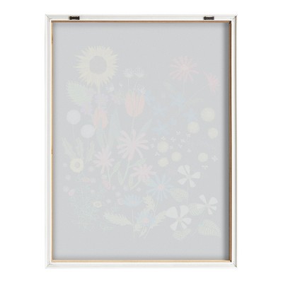Blake Dark Flora Framed Glass Botanical Wall Art, 18x24 Natural