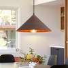 LLHZSY 1-Light  Metal Industrial Cone Ceiling Pendant Light Fixture-W13 4/5" x H6 3/10", Rust - 2 of 4
