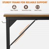 Modern Simple Style Wooden Work Office Desks with Storage,47 Inch,Black - 3 of 4
