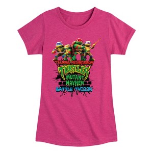 Girls' - Teenage Mutant Ninja Turtles - Battle Tycoon Group Fitted Short Sleeve Graphic T-Shirt - 1 of 4