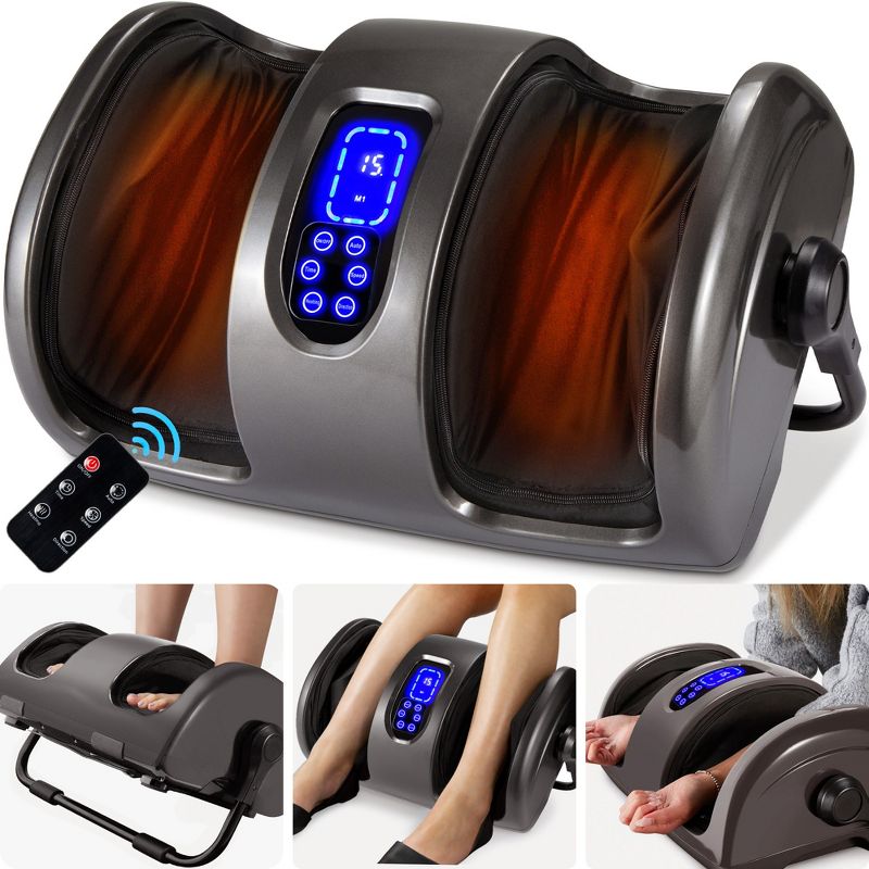 Best Choice Products Foot Massager Machine, Therapeutic Reflexology Massager w/ High-Intensity Rollers, 1 of 12