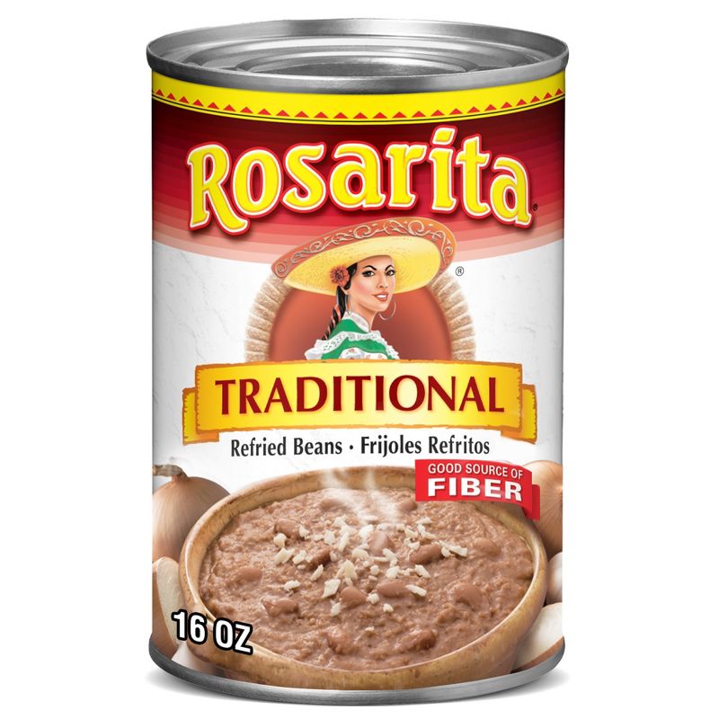 Rosarita Traditional Refried Beans - 16oz, 1 of 5