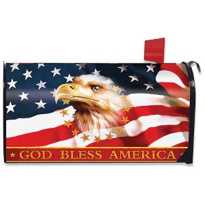 Briarwood Lane 4th of July Mailbox Cover  - Standard Size - God Bless America Patriotic For 4th of July Mailbox Cover - 1 of 2