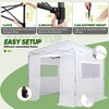 EAGLE PEAK 8'x8' Instant Pop-up Greenhouse, Roll-Up Zipper Doors and Side Windows - 4 of 4