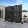 Dovelina Outdoor Privacy Screen Black Galvanized Panel Screen - 72"x47", Vertical Fence - 2 of 4