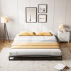 Homhougo Low Bed Frame, 6 Inch California King Size Metal Platform Bed Frame with Arch Design, Heavy Duty Bed Frame Black - 3 of 4