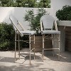 Emma & Oliver Massalia Indoor/Outdoor Bistro Style Bar Stools with Textilene Seat and Metal Frame - 2 of 4