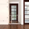 KWPZQEB 29.5-45.3" Baby Gate for Stairs, No Drilling Easy Install Pressure Mounted Pet Gates, Easy Walk Through Safety Gate, White - 2 of 4