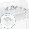 GRIDMANN Commercial Wall Mount Sink Faucets, 8" Centers with Swivel Spouts, NSF, Dual Lever Handles, Brass Construction, Chrome Polished Finish - 4 of 4