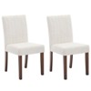 Parsons Button Tufted Dining Chairs Set of 2/4/6- Upholstered Fabric Kitchen Chairs with Wood Legs & Padded Seats - 2 of 4