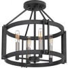 Quoizel Lighting Victor 4 - Light Semi-Flush Mount in  Mottled Black - 3 of 3