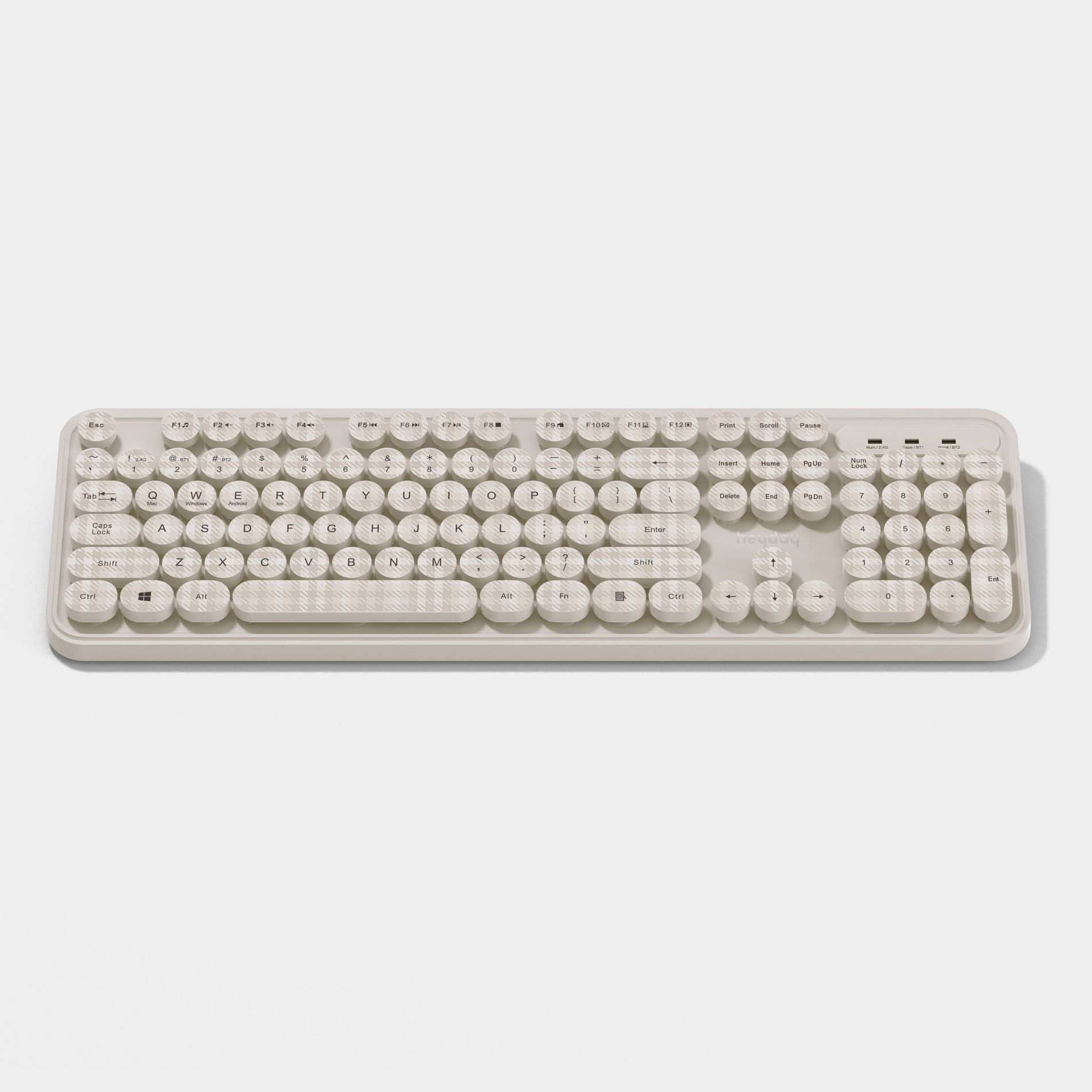 Full Size Round Pop Key Plaid Keyboard - heyday™