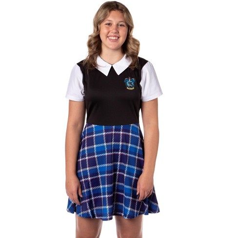 Harry Potter Ravenclaw Costume Dress Cosplay Plaid Skirt For Women Juniors  (xl) Blue : Target