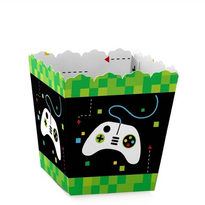 Big Dot of Happiness Game Zone - Party Mini Favor Boxes - Pixel Video Game Party or Birthday Party Treat Candy Boxes - Set of 12