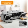 Soft Cover Beveled Edge Combination Sofa，Convertible Sectional Sofa Couch, - 4 of 4
