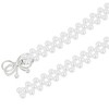 INSPIRE CHIC Women's Pearl Belt Crystal Rhinestone Retro Elastic Thin Waist Belt for Wedding Dress - 3 of 4