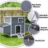 Courtyard Villa Outdoor Poultry Safety Cage Small Wooden House with Sloped Entrance, Suitable for Chickens, Ducks, Rabbits, Cats, and Dogs - 2 of 4