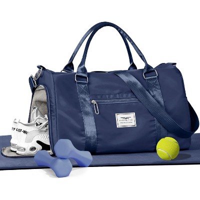 Hachikiko Gym Tote Duffle Bag with Wet Pocket & Shoe Compartment,Water Resistant Travel Carry On Weekender Bag