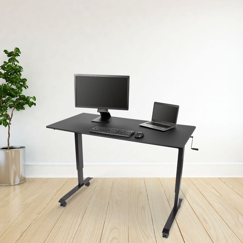 Stand Up Desk Store Crank Adjustable Height Rolling Standing Desk, 3 of 4