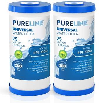 PURELINE 25 Micron Whole House Water Filter Replacement Compatible with GE FXHTC, Culligan RFC-BBSA, Dupont, Pentek, and Whirlpool Filters (2 Pack)