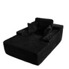 XIZZI 67" Oversized Chaise Lounge Indoor, No Assembly Required, Upholstered Sofa Bed with Throw Pillows & Optional Cup Holder for Extra Comfort - 2 of 4