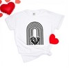 Simply Sage Market Women's Rainbow Be Mine Heart Distressed Short Sleeve Garment Dyed Tee - 3 of 4
