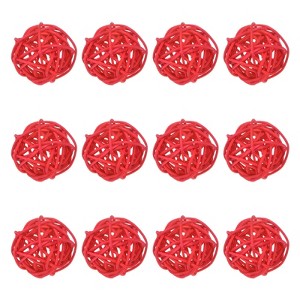 Unique Bargains Wicker Rattan Decorative DIY Crafts Balls for DIY Crafts 1.6 Inch 12 Pcs - 1 of 4