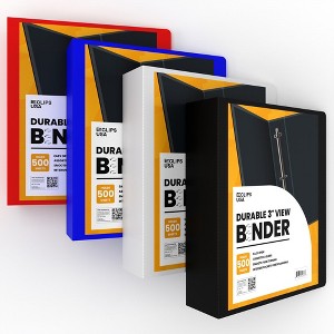 64033: 3" Ring Binder, Assorted Colors (12 Packs) - 1 of 4