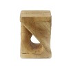 Maliang Coffee Table, Twist Shape Side Table, Wood-like texture - 4 of 4